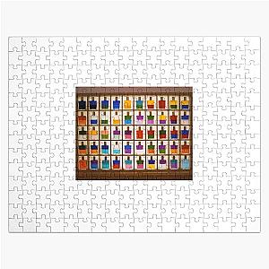 View of bottles used in Aura Soma colour therapy Jigsaw Puzzle