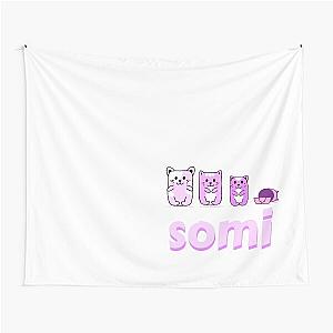 Somi what's waiting for cat design tapestry