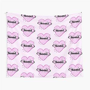 Somi K-Pop Heart Scrapbook Design in Bright Pink