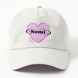 Somi K-Pop Heart Design in Pink Dad Hat