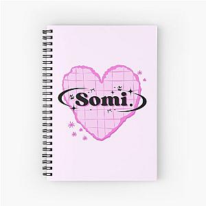 Somi K-Pop Heart Scrapbook Design in Pink Spiral Notebook