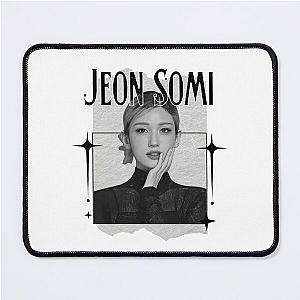 Jeon Somi Korean Solo Singer Retro Elegance in Monochrome Black White Collage Art Mouse Pad