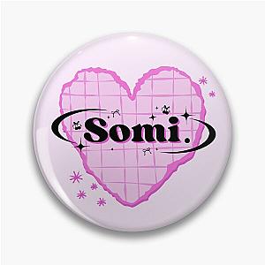 Somi K-Pop Heart Scrapbook Design in Pink Pin