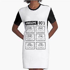 Awesome 80´s - Mixtape 80s The Ramones, Sonic Youth, Dead Kennedys, The Clash, Misfits, Decedents Graphic T-Shirt Dress