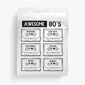 Awesome 80´s - Mixtape 80s The Ramones, Sonic Youth, Dead Kennedys, The Clash, Misfits, Decedents Duvet Cover