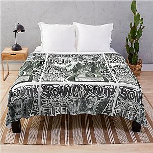 SONIC YOUTH PUNK CONCERT POSTER Promo  Throw Blanket