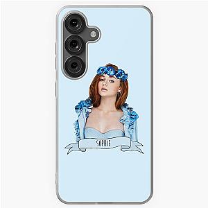 Sophie Turner Wearing a Blue Flower Crown Samsung Galaxy Soft Case