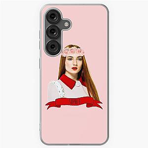 Sophie Turner wearing a flower crown Samsung Galaxy case