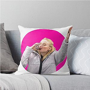 Sophie Turner Chugging Wine Throw Pillow