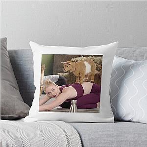 Sophie Turner with goats Throw Pillow
