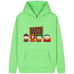 Southe Park 4 Characters Cartoon Print Unisex Pullover Hooded Sweatshirt