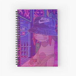 Space Dandy Meow Vaporwave Spiral Notebook