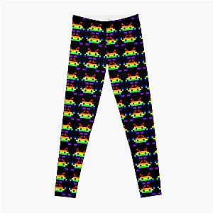 Rainbow Space Invaders Leggings