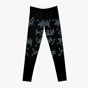 Space invaders (blue ASCII edition) Leggings