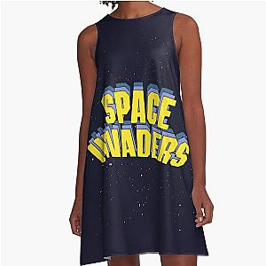 Space Invaders Arcade Game Version 2 A-Line Dress