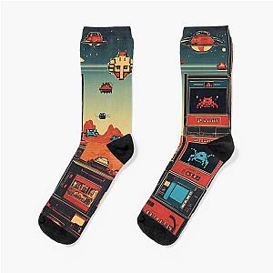 Space Invaders 90s Socks