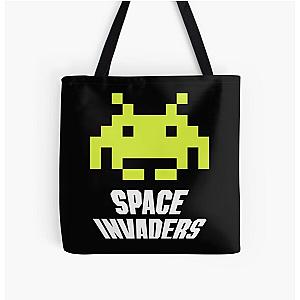 Space Invaders All Over Print Tote Bag