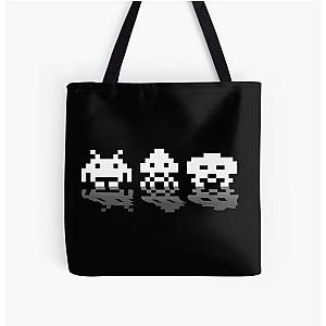 Space Invaders All Over Print Tote Bag