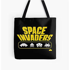 Space Invaders All Over Print Tote Bag