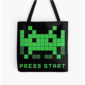 Space Invaders All Over Print Tote Bag