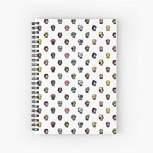 Spelunky 2 Characters Pattern Spiral Notebook