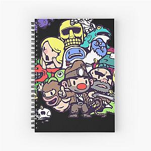 Spelunky Gang , spelunky, spelunky 2, walls are shifting, videogame, video, indie, game, indi Spiral Notebook