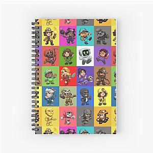 Spelunky 2 - All Characters Pattern Spiral Notebook