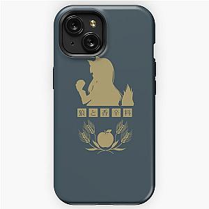 Horo - Spice and Wolf Logo (Gold) iPhone Tough Case