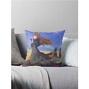 Holo Spice and Wolf Artwork For Otaku Throw Pillow