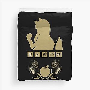 Horo - Spice and Wolf Logo (Gold) Duvet Cover