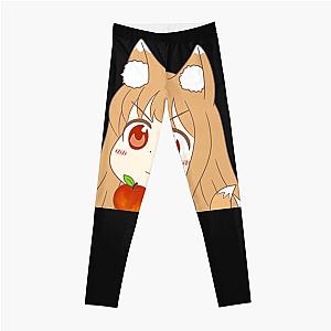 Peeking Chibi Holo Apple - Spice and Wolf Sticker Leggings