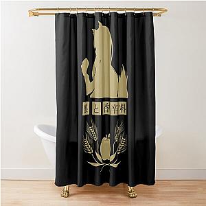 Horo - Spice and Wolf Logo (Gold) Shower Curtain