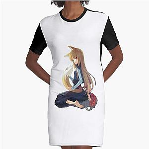 Spice and Wolf - Horo Graphic T-Shirt Dress