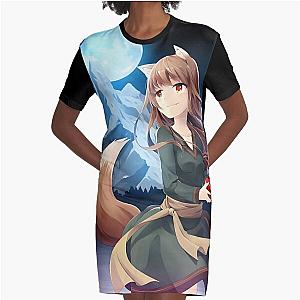 Horo - Spice And Wolf Graphic T-Shirt Dress