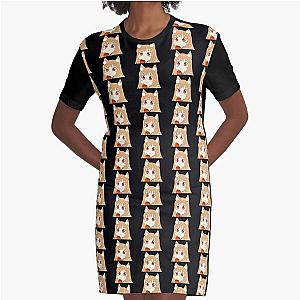 Peeking Chibi Holo Apple - Spice and Wolf Graphic T-Shirt Dress