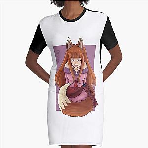 Horo Spice and wolf Graphic T-Shirt Dress