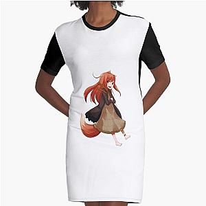 Spice and Wolf - Horo Graphic T-Shirt Dress