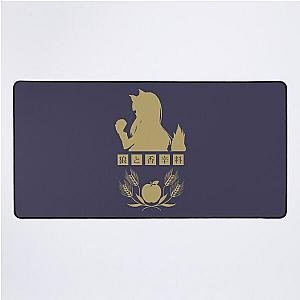 Horo - Spice and Wolf Logo (Gold) Desk Mat