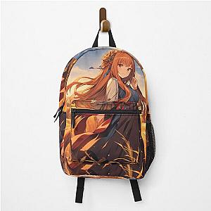 Holo in Golden Fields  Spice and Wolf Anime Girl Waifu Backpack