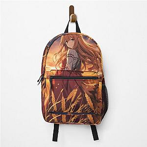 Holo at Sunset in a Wheat Field  Spice and Wolf Anime Girl Waifu Backpack