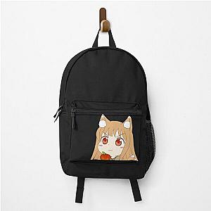 Peeking Chibi Holo Apple - Spice and Wolf Sticker Backpack