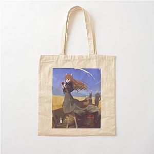 Holo Spice and Wolf Artwork For Otaku Cotton Tote Bag