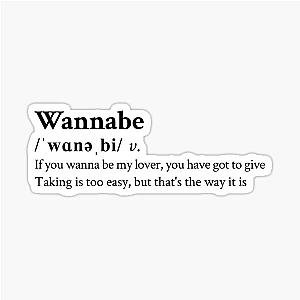 Spice Girls Aesthetic 90s Love Lyrics Black Sticker
