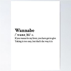 Spice Girls 90s Quote Love Lyrics Poster