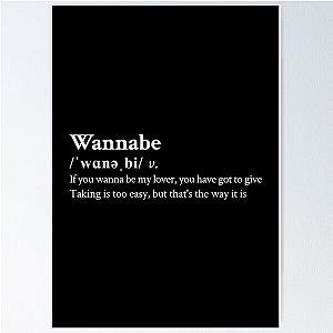 Spice Girls 90s Quote Love Black Poster