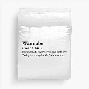 Spice Girls 90s Quote Love Lyrics Duvet Cover