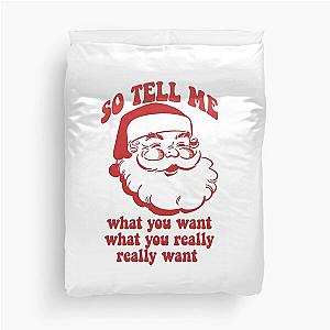 Tell Me What You Want What You Really Want Santa Claus Christmas Spice Girls Duvet Cover