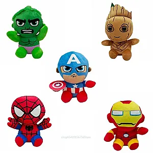 Spiderman Plush Dolls The Avengers Hulk Superhero Iron Man Captain America