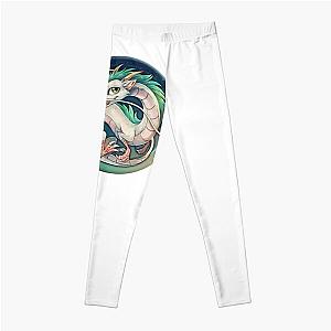 Haku Spirited Away Sticker Leggings RB2907