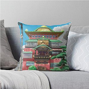 Bathhouse Spirited Away Digital Art Throw Pillow RB2907